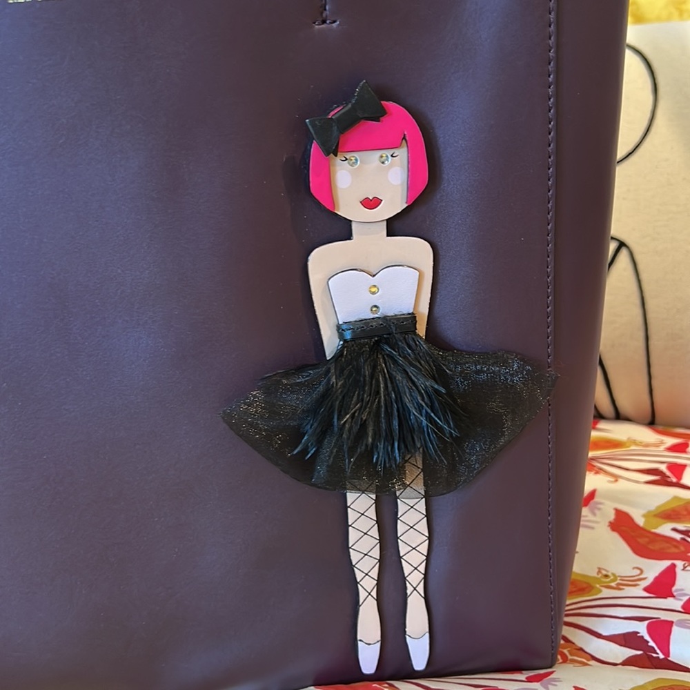Kate Spade New York Ballerina Large Hallie Leather Tote, NWT - Picture 3 of 12